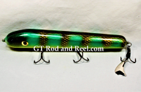 H&H 10" Classic Round Nose Glide Bait, with Stinger Tail, Yellow Belly Smallie