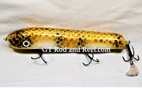 H&H 9" Classic Round Nose Glide Bait, with Stinger; Golden Leopard