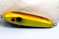 Hughes River Musky 5" Hughey Bait Color; Golden Lake Monnow
