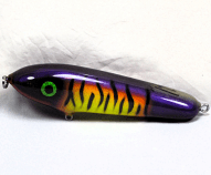 Hughes River Musky 6" Shaker Bait Color; Violet Tribal Tiger