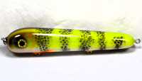 Hughes River Musky Lucky 7" Hughey Bait Color; Chatreuse Speckled Pro Perch