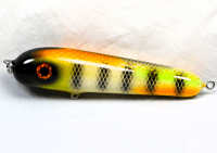 Hughes River Musky 6" Hughey Bait Color; Sunrise Albino Perch