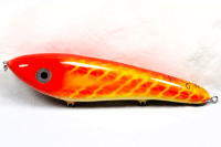 Hughes River Musky Baits, 8" Shaker, Color; Red Rowan Clown