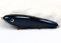 Hughes River Musky Baits, 8" Shaker, Color; HR Black Beauty Blue