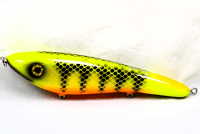 Hughes River Musky Baits, 8" Shaker, Color; Yellow Perch 