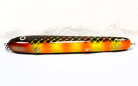 Hughes River Musky Baits, 10" Hughey , Color; Black Firestorm