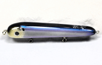 Hughes River Musky Baits, 8" Hughey, Color; Ultra Violet Iridiscent Flash