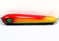 Hughes River Musky Baits, 8" Hughey, Color; Hi Vis Clown