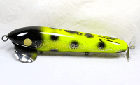 Hughes River Musky 8" SpeedWaker Top Water Bait, Color: Black Chartreuse Spotted-Proto
