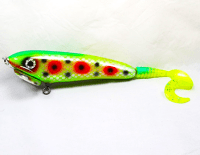 Hughes River Musky 6" SpeedWaker Top Water Bait, Color: Chartreuse Spotted Classic