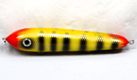 Hughes River Musky 7" Bait Top Prey Color; Fire Jacket