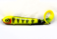 Hughes River Musky Baits, 8" Hughey Softail, Color Bumble Bee Perch
