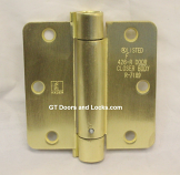 Hager Hinges 1751 1/4" Radius  3.5" x 3.5" r7189 426r Self Closing Hinge US4 Satin Brass