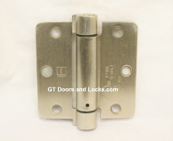 Hager Hinges 1751 1/4" Radius  3.5" x 3.5" r7189 426r Self Closing Hinge US15 Satin Nickle