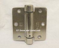 Hager 1251 3.5" x 3.5" Self Closing Hinge 1/4" Radius Corners 426r r7189 US15 Satin Nickle