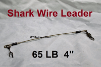 65 LB EZ Clip Shark Wire Leader 7x7 49 Strand Nylon Coated Wire-4"