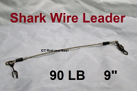 90 LB EZ Clip Shark Wire Leader 7x7 49 Strand Nylon Coated Wire-9"