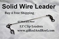 100 LB EZ Clip Solid Wire Leader 12"