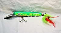 AHL Rock Diver Green Lace White Belly with Bucktail