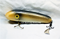 H&H 7" JC Round Nose Glide Bait with Stinger Tail, Golden Red Horse Sucker