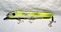 H&H 10" CL Crank Bait with Stinger Tail; Lime Ghost