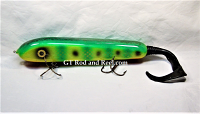 H&H 8" Classic Round Nose Glide Bait, Soft Tail, H&H Green Stamps