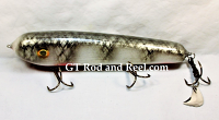 H&H 9" Drop Belly Glide Bait with Stinger Tail, Grey Ghost