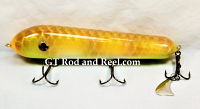 H&H 8" Classic Round Nose Glide Bait, with Stinger Tail, Golden Carp