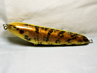 Hughes River Musky Baits, 7" Jumpin Jim Prototype, Bronze Pinstripe Frog