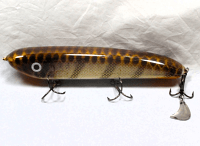 H&H 9" Drop Belly Glide Bait with Stinger Tail, Brown Chrome Perch