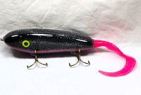 H&H 6" Drop Belly Glide Bait with Soft Tail: Pink Belly Stardust 