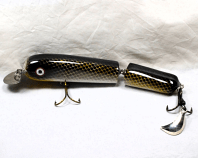 H&H 8" CL Jointed Crank Bait with Stinger Tail; Black Back Shad