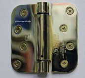 Hager Hinges 1752 5/8" Radius US3 Polished Brass 4" x 4" r7189 426r Self Closing Hinge