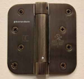 Hager Hinges 1752 5/8" Radius US10a Antique Bronze  4" x 4"  426r r7189 Self Closing Hinge