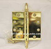 BB1279-US3-4.5x4.5 w/ Steeple Tips Polished Brass